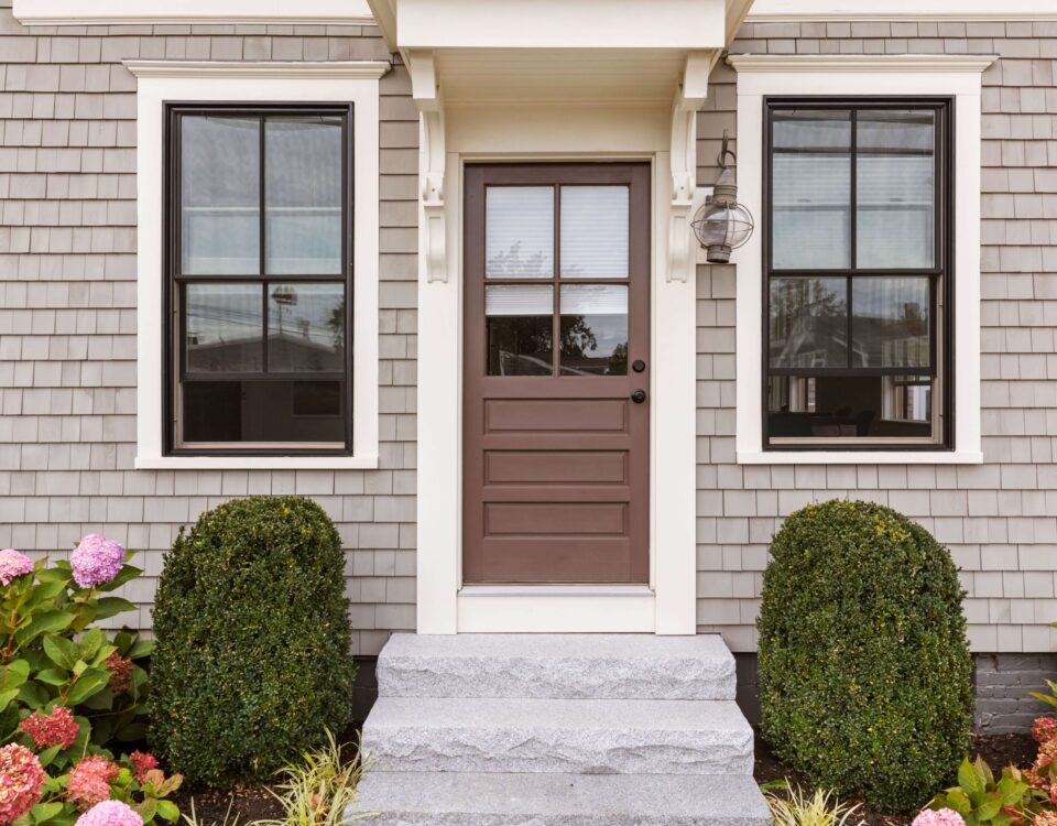 Front brown door